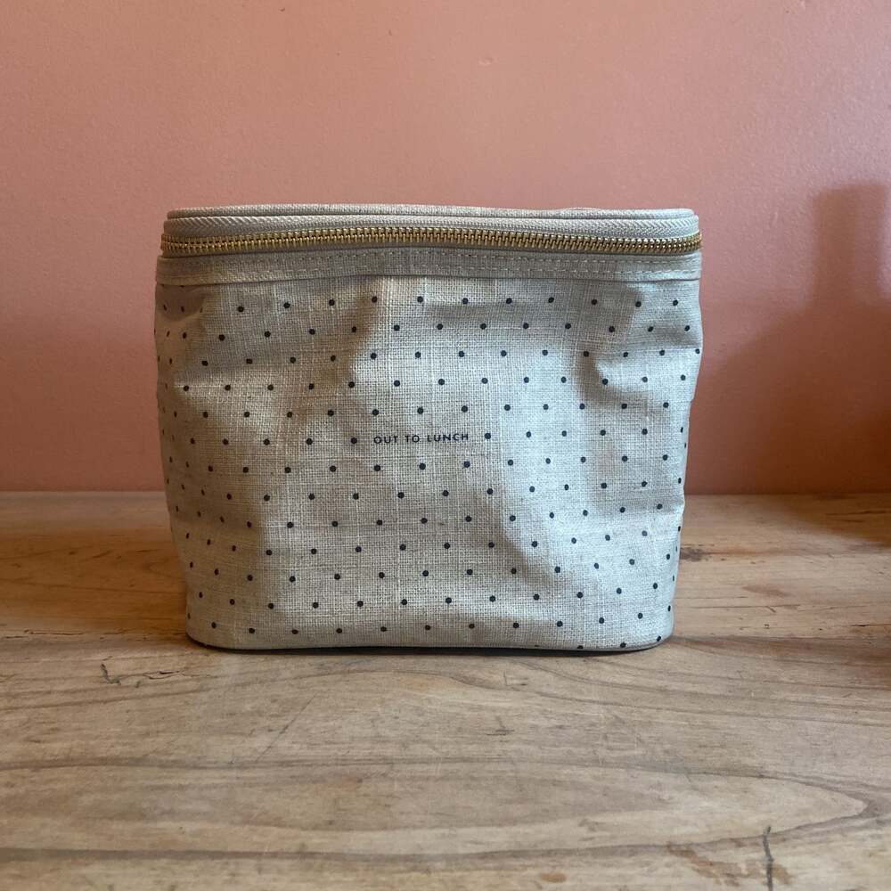 Kate Spade New York Out To Lunch Insulated Polka Dot Beige Lunch Bag